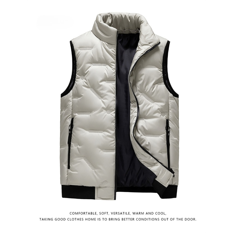 Puffer Vest Padded - Zimowe ciepłe męskie bezrękawniki parki, pogrubione