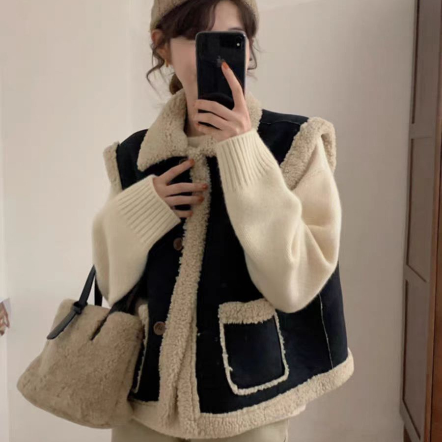 Puffer Vest Padded - Kamizelki Bezrękawniki Grube Damskie Haftowane Zimowe