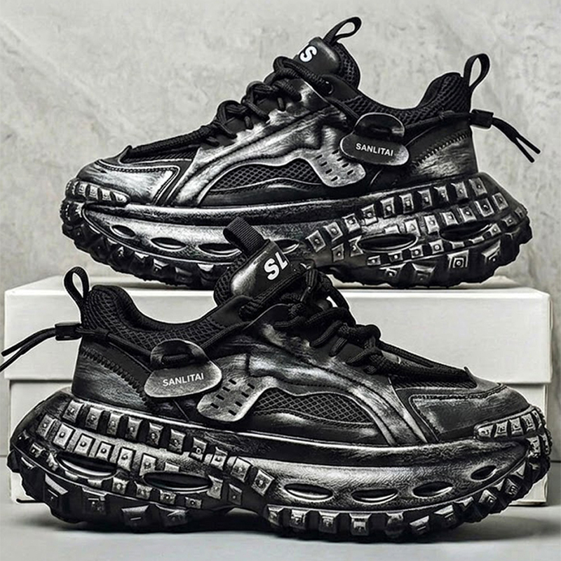 Street Fashion Walk - Duże Rozmiary Męskie Siateczkowe Sneakersy Chunky