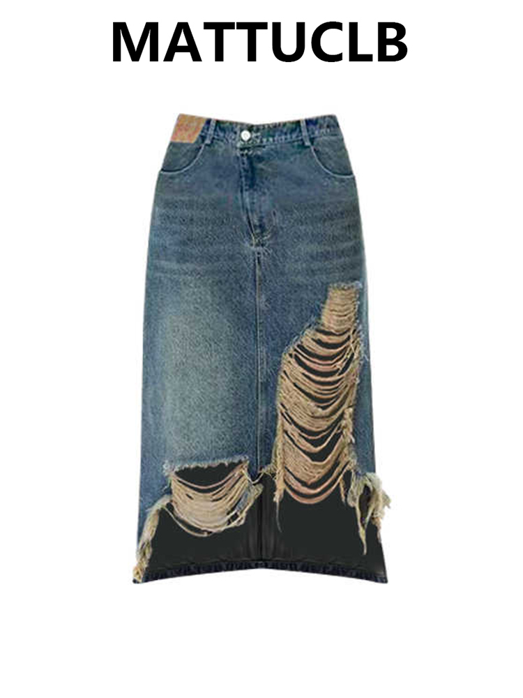 Street Fashion Kpop - Spódnice midi damskie z lat 2000,