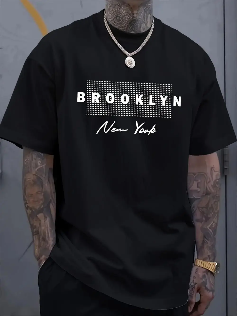 Street Fashion New York - Męska koszulka z nadrukiem New York,