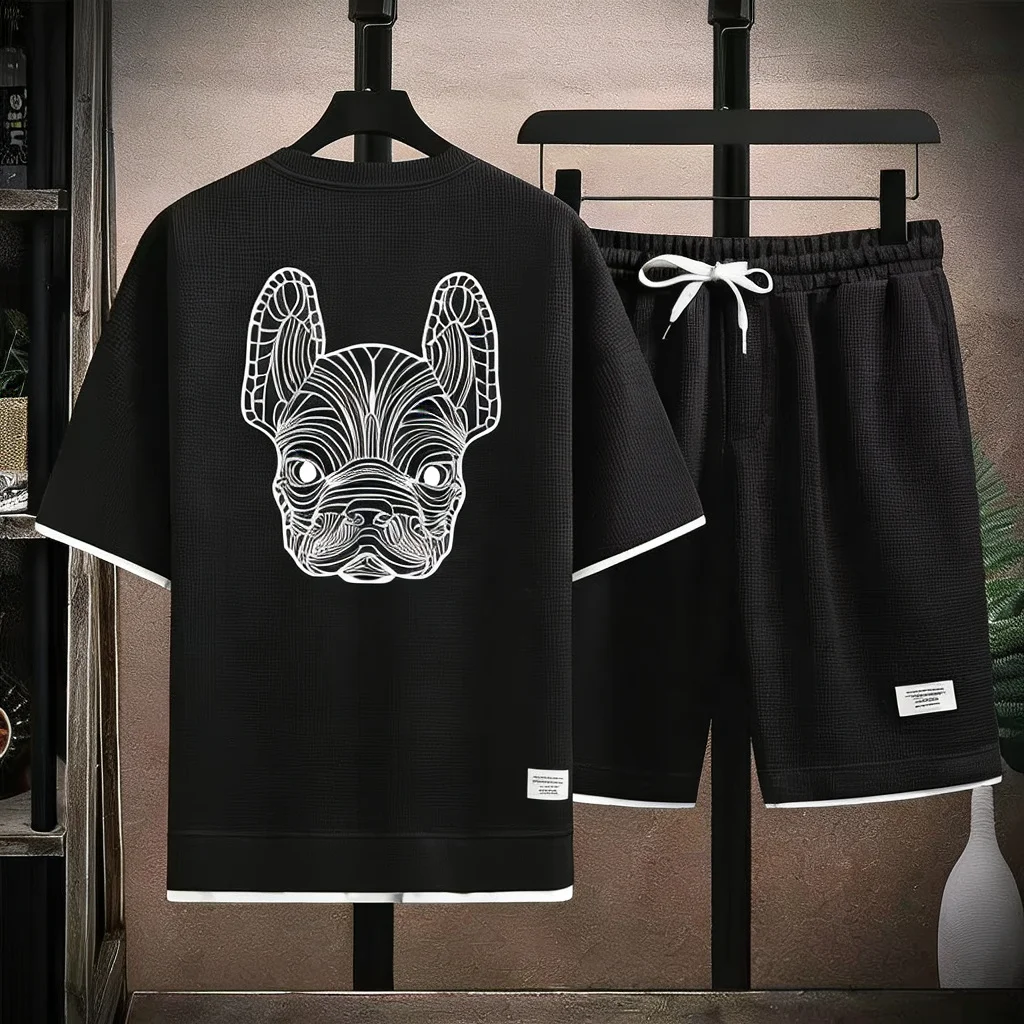 Street Summer Fashion - Letni męski zestaw: szybkoschnąca koszulka z