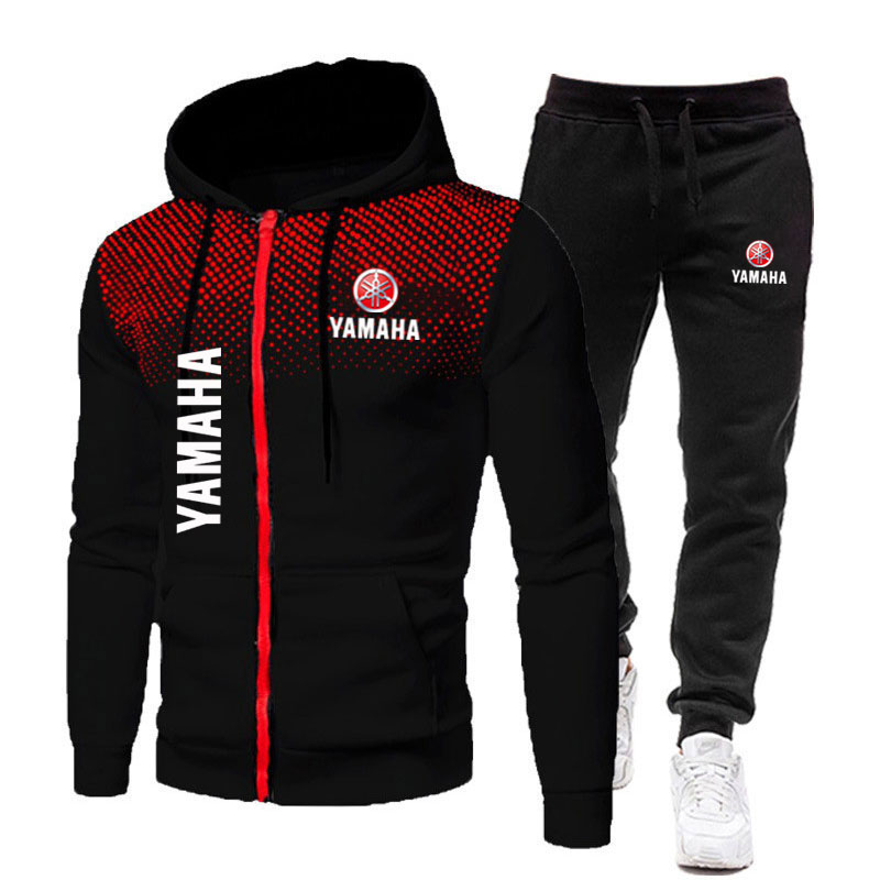 Street Fashion Hoodie - Męskie zestawy Yamaha z nadrukiem logo,