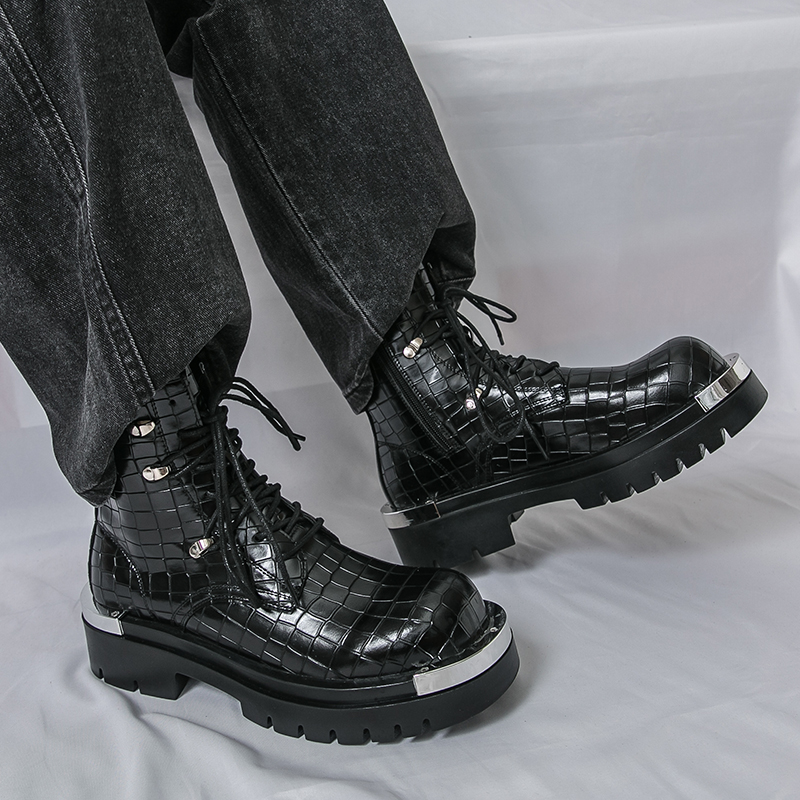 Street Fashion Walk - Wysokie męskie buty outdoorowe do wędrówek,