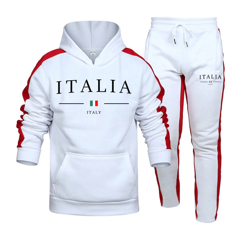 Street Fashion Hoodie - Męski dres 2-częściowy, modny, casualowy komplet