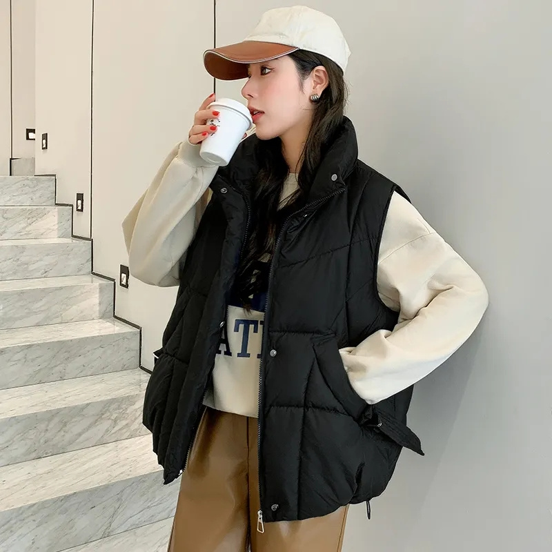 Puffer Vest Padded - 2024 nowa koreańska damska zimowa puchowa