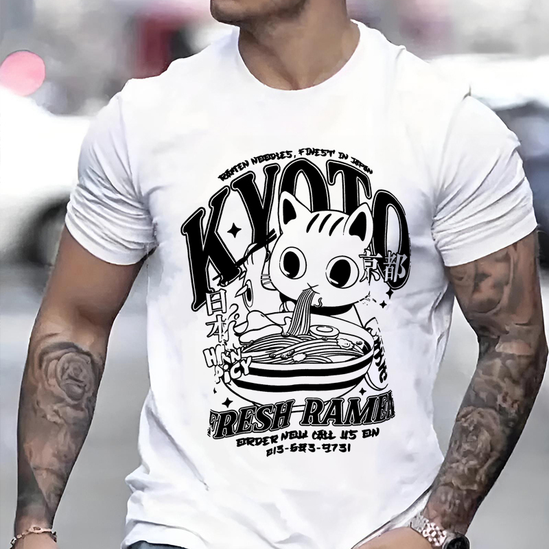 Urocza koszulka z nadrukiem ko – Street Fashion Kyoto recenzja i cena