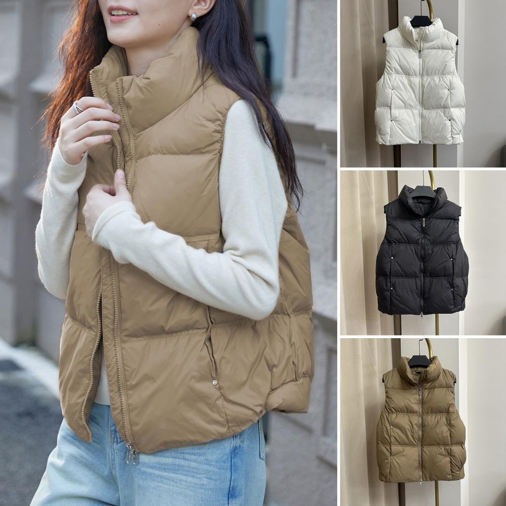 Kurtki zimowe Moda Kamizelki o – Puffer Vest Padded recenzja i cena