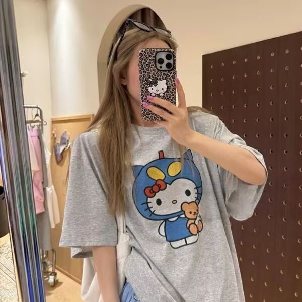 Krótki rękaw, koszulka z nadru – Street Fashion Casual recenzja i cena