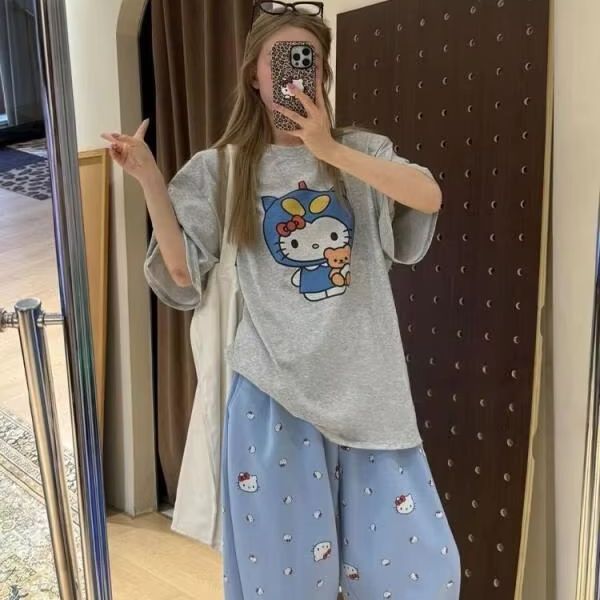 Krótki rękaw, koszulka z nadru – Street Fashion Casual recenzja i cena
