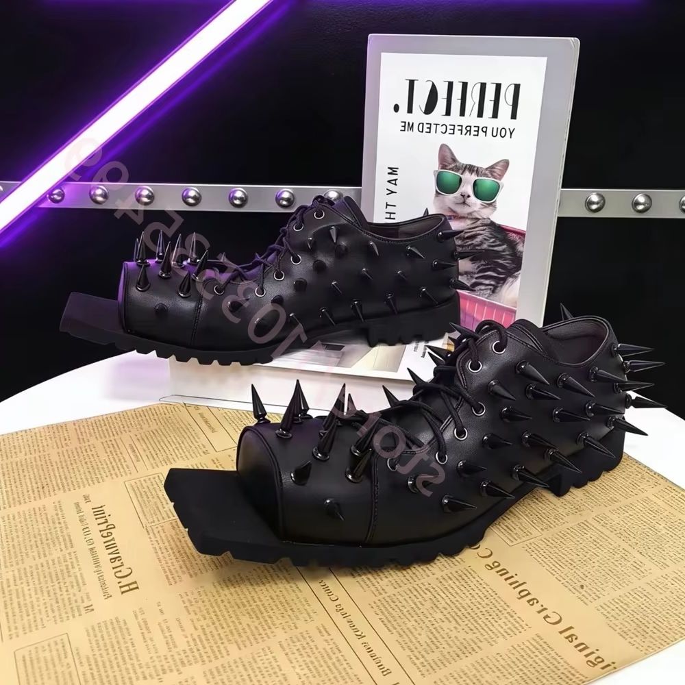 Damskie czarne skórzane botki  – Street Fashion Y2K recenzja i cena