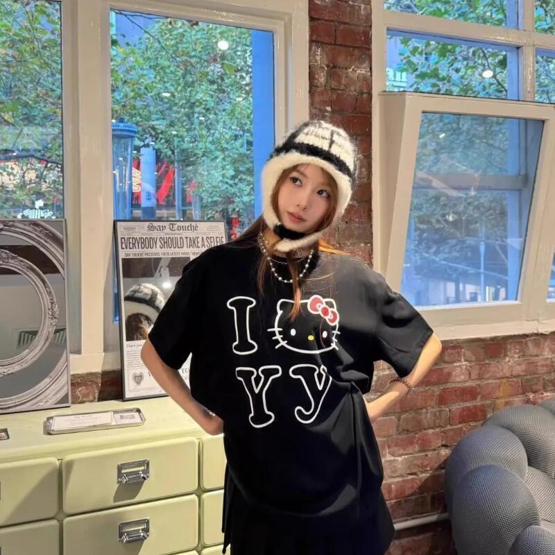 Krótki rękaw Sanrio Letnia Kos – Street Fashion Casual recenzja i cena