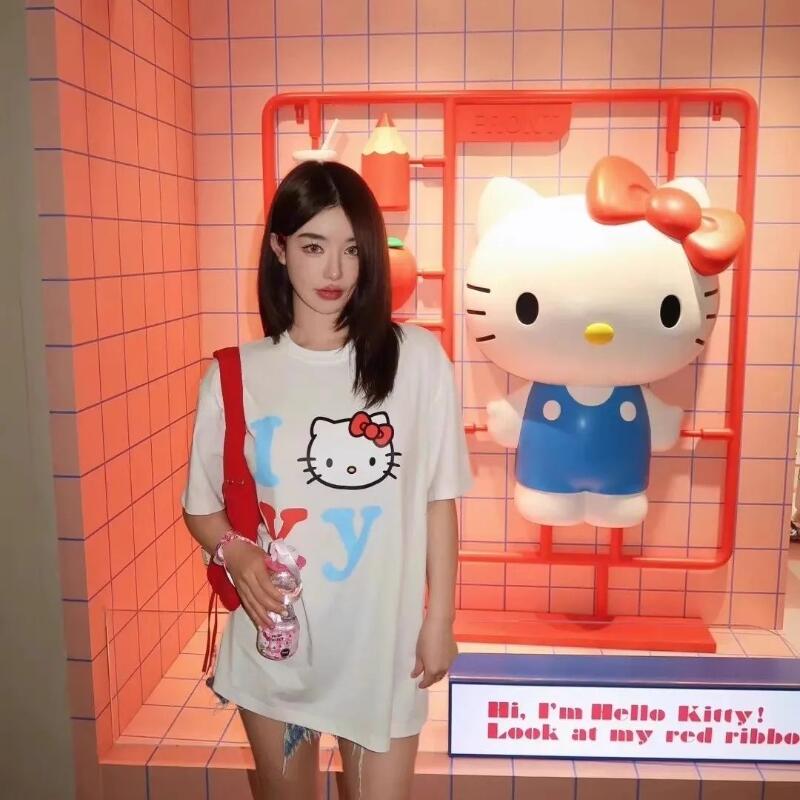 Krótki rękaw Sanrio Letnia Kos – Street Fashion Casual recenzja i cena