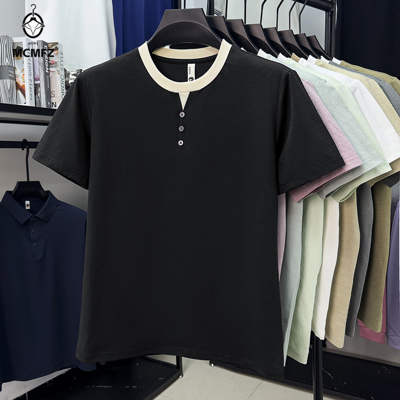 Męska koszulka Henley z krótki – Street Summer Fashion recenzja i cena